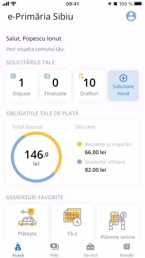 aplicația e-primăria sibiu disponibilă pe app store și google play - sibienii pot face plăti și programări mult mai ușor