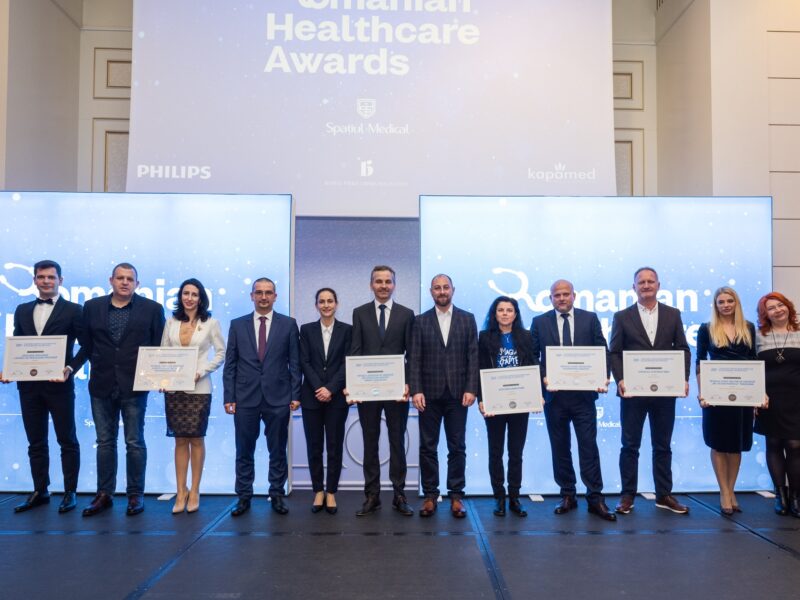 foto cj sibiu premiat la gala romanian healthcare award pentru platforma ”portal medical”