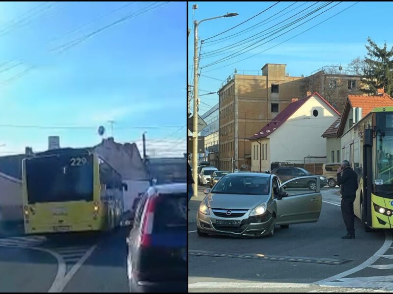 video: un șofer tursib a provocat un accident pe abatorului 