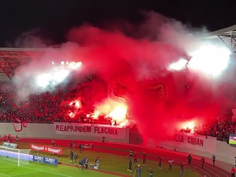 video foto show total și atmosferă ca în champions league la sibiu - imagini superbe de la inaugurarea stadionului „municipal”