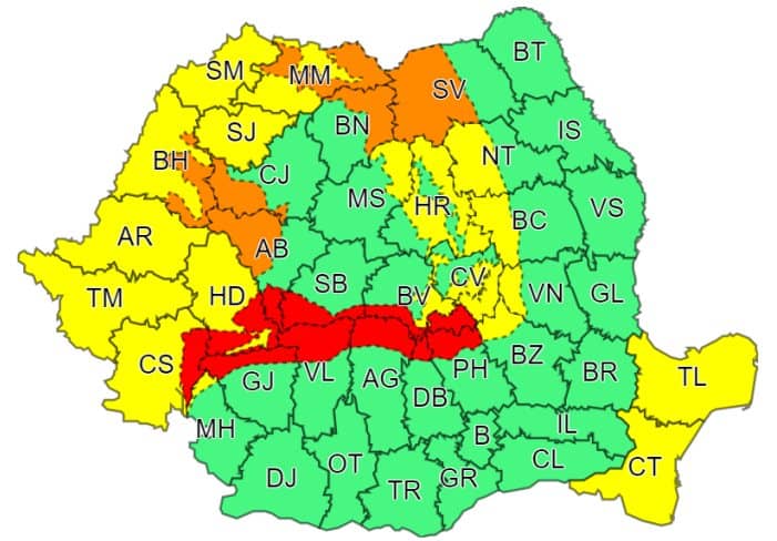 cod roșu de viscol la munte în zona sibiului