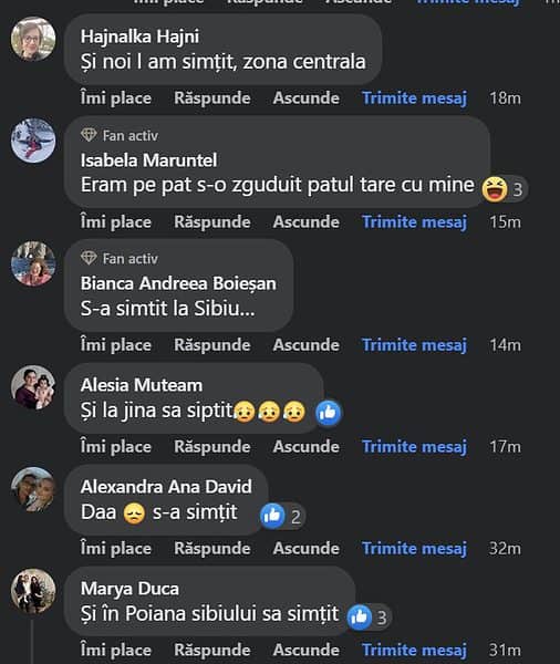 sibiul zguduit de cutremurul de luni. sute de oameni confirmă - martor: ”s-a mișcat fotoliul cu mine!”