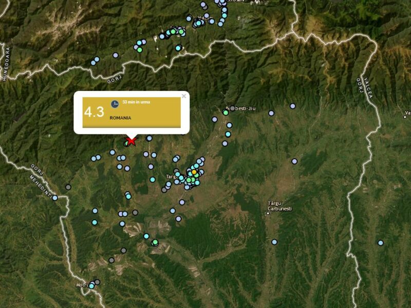 cutremur cu magnitudinea 4,4 la aproximativ 100 de kilometri de sibiu