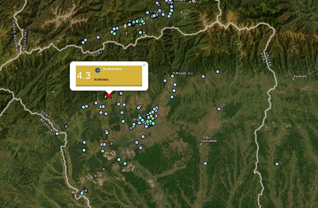 Cutremur cu magnitudinea 4,4 la aproximativ 100 de kilometri de Sibiu