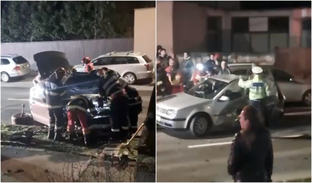 VIDEO: Accident în Vasile Aaron - Două mașini avariate puternic