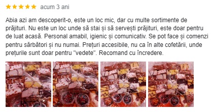 topul cofetăriilor și laboratoarelor din sibiu – prima are aproape cinci stele - la coadă, una care a stricat o aniversare: „au pus alt nume pe tort”