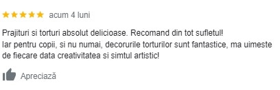 topul cofetăriilor și laboratoarelor din sibiu – prima are aproape cinci stele - la coadă, una care a stricat o aniversare: „au pus alt nume pe tort”