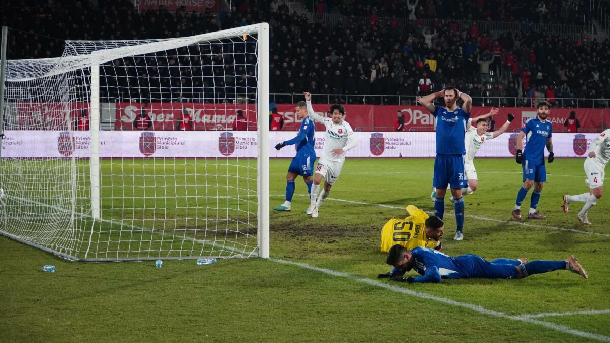 video foto sibiul bate craiova cu un autogol - fc hermannstadt șanse mari să termine pe locul 11 înainte de play out