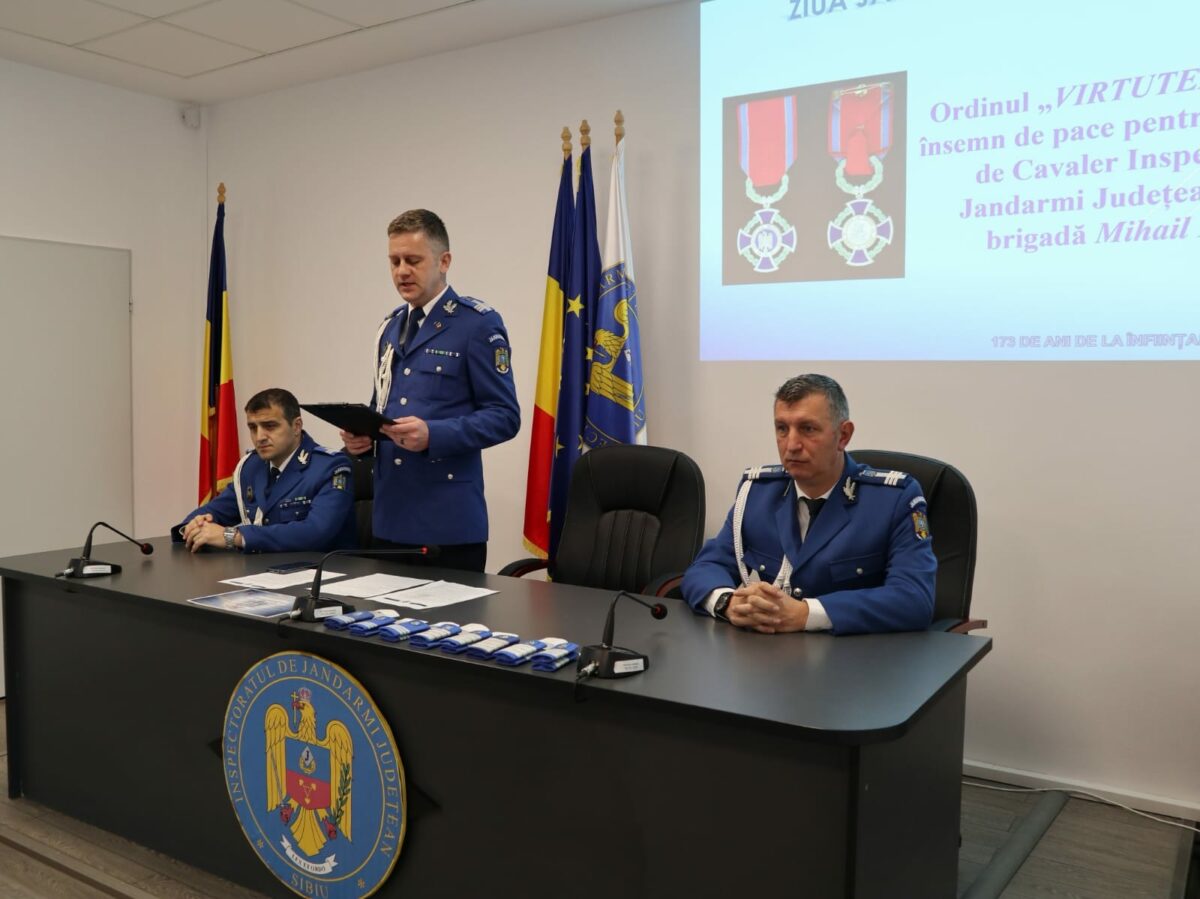 unsprezece cadre militare avansate în grad de la sibiu de ziua jandarmeriei