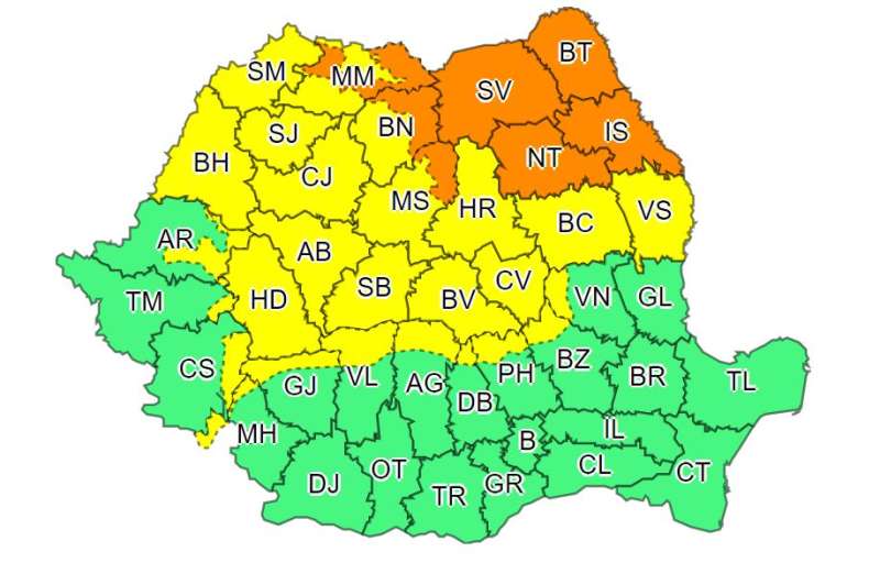 Avertizare nouă de vreme rea la Sibiu - Este cod galben de ninsori