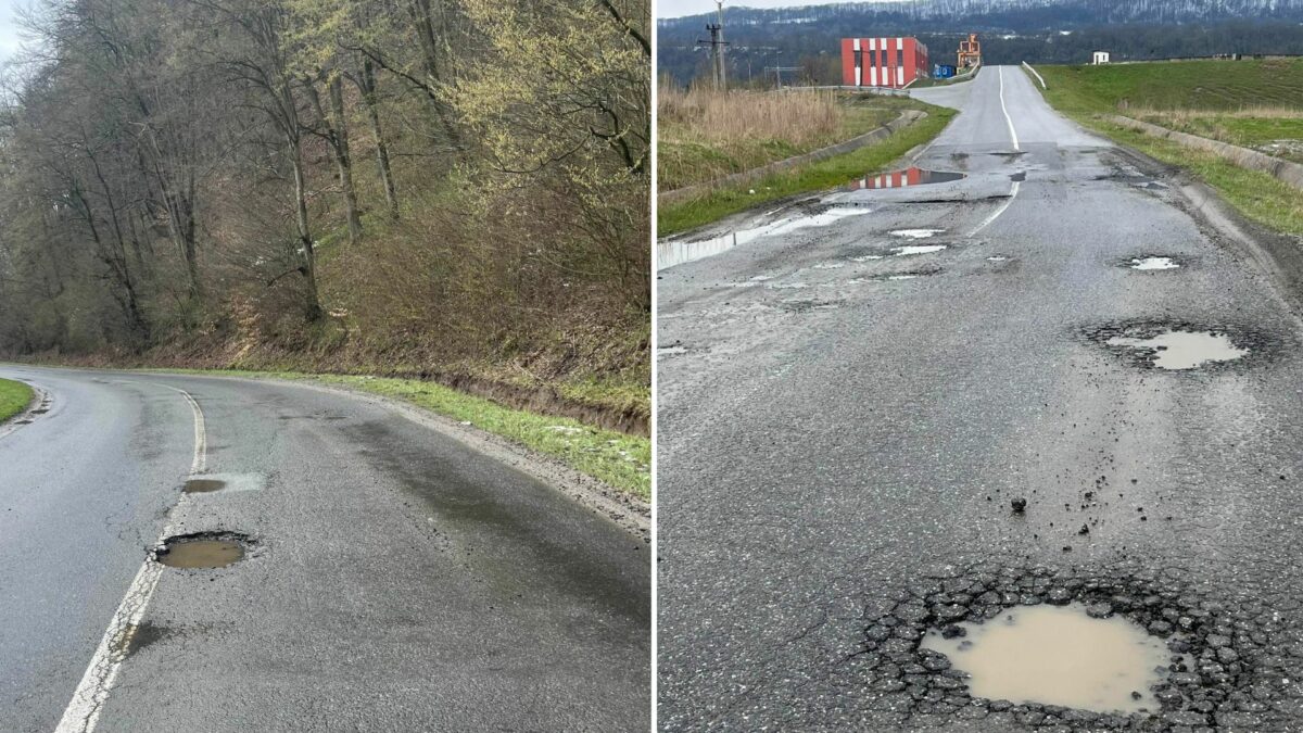 foto drumul județean dintre racovița și tălmaciu, “ciuruit” de gropi - primar: "se va interveni în perioada următoare"