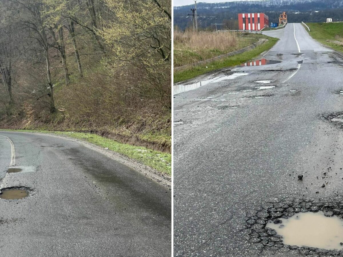 foto drumul județean dintre racovița și tălmaciu, “ciuruit” de gropi - primar: "se va interveni în perioada următoare"