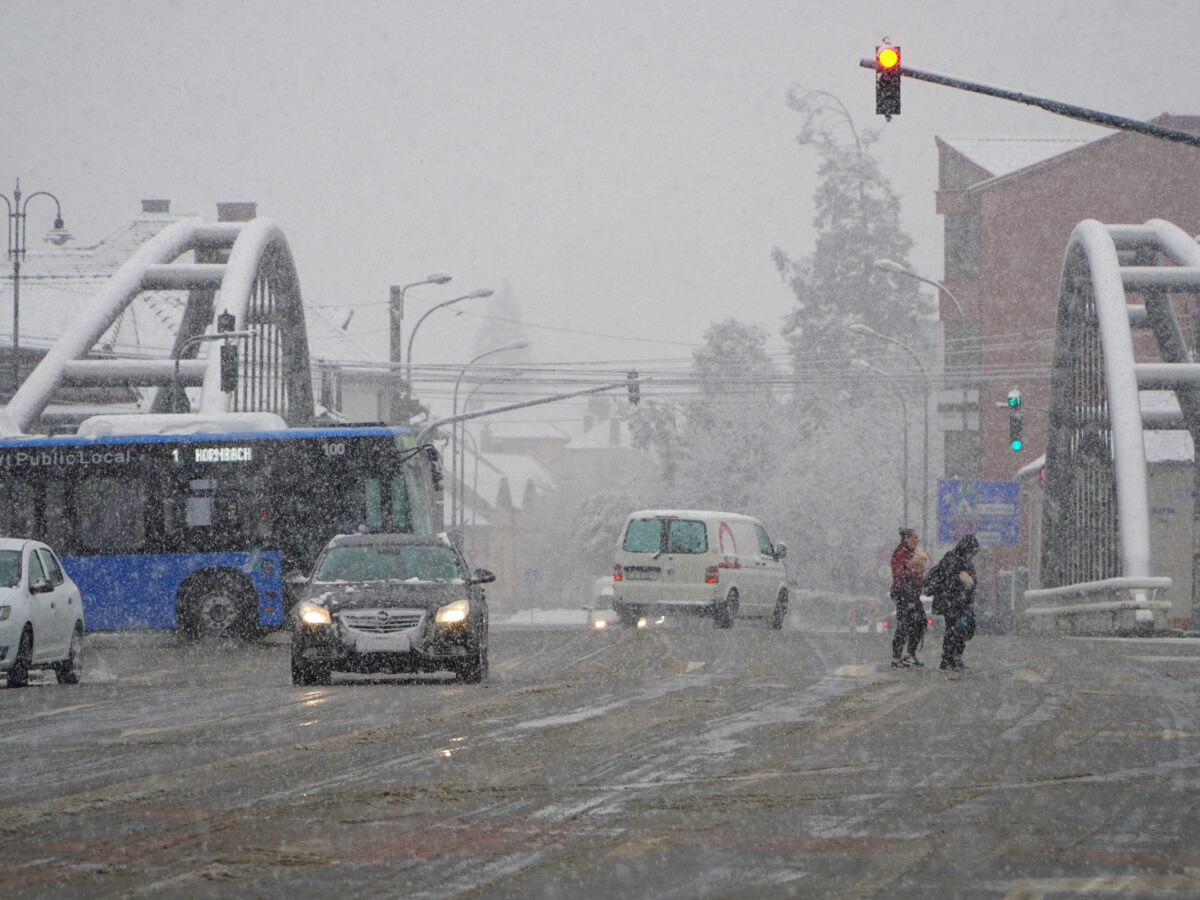 foto video scoateți paltoanele și bocancii - meteorologii anunță că ninge încă două zile la sibiu