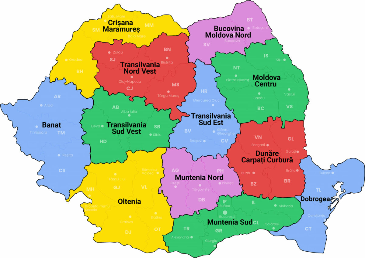 Proiect de regionalizare depus în Parlament - Sibiu, Hunedoara și Alba ar face parte din „Transilvania Sud Vest”