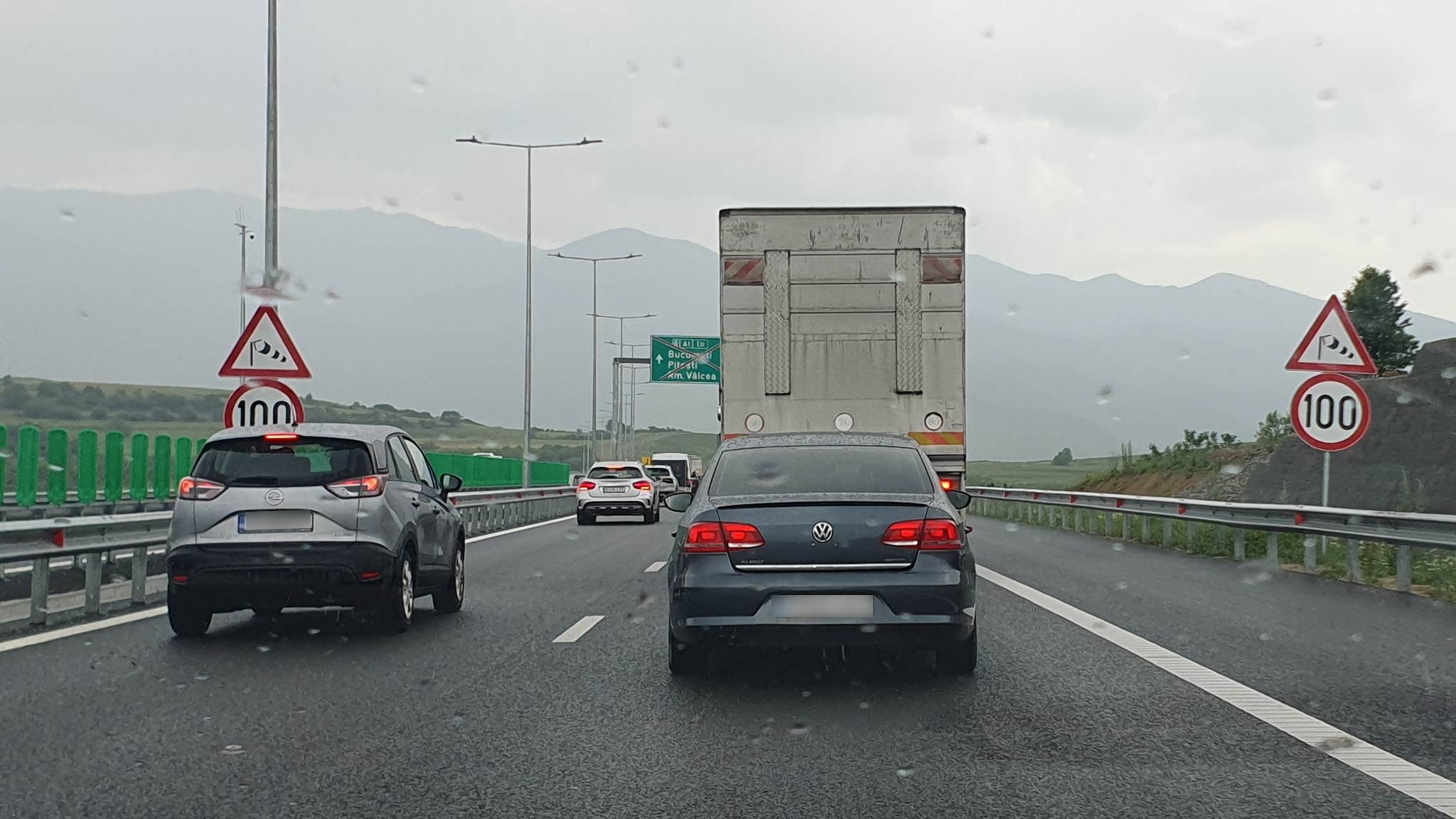 video foto: trafic îngreunat pe autostrada a1 la boița - coloana se întinde pe câțiva kilometri