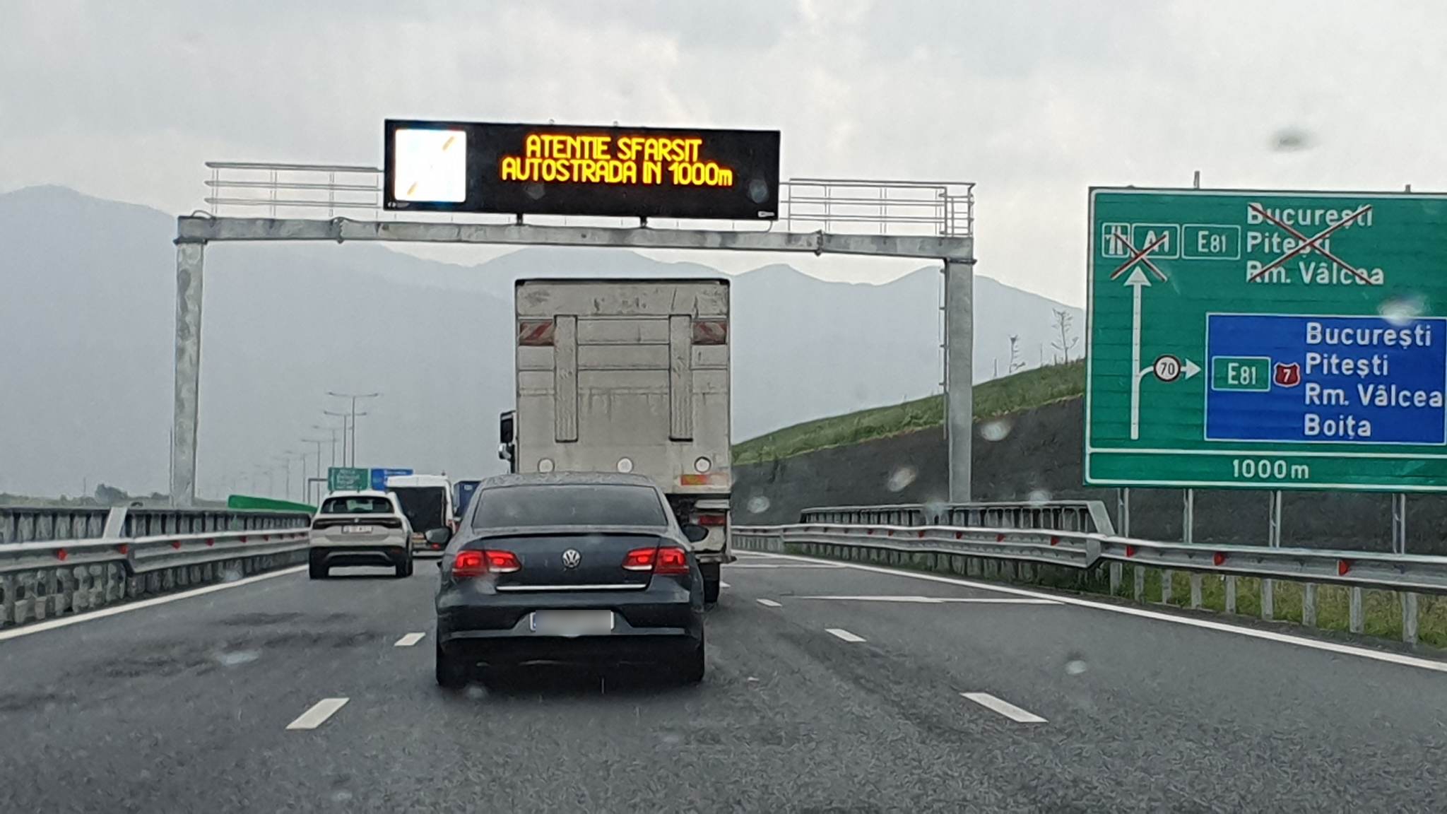 video foto: trafic îngreunat pe autostrada a1 la boița - coloana se întinde pe câțiva kilometri