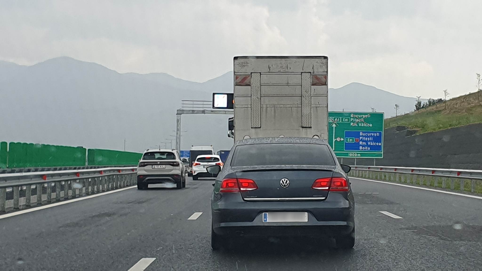 video foto: trafic îngreunat pe autostrada a1 la boița - coloana se întinde pe câțiva kilometri