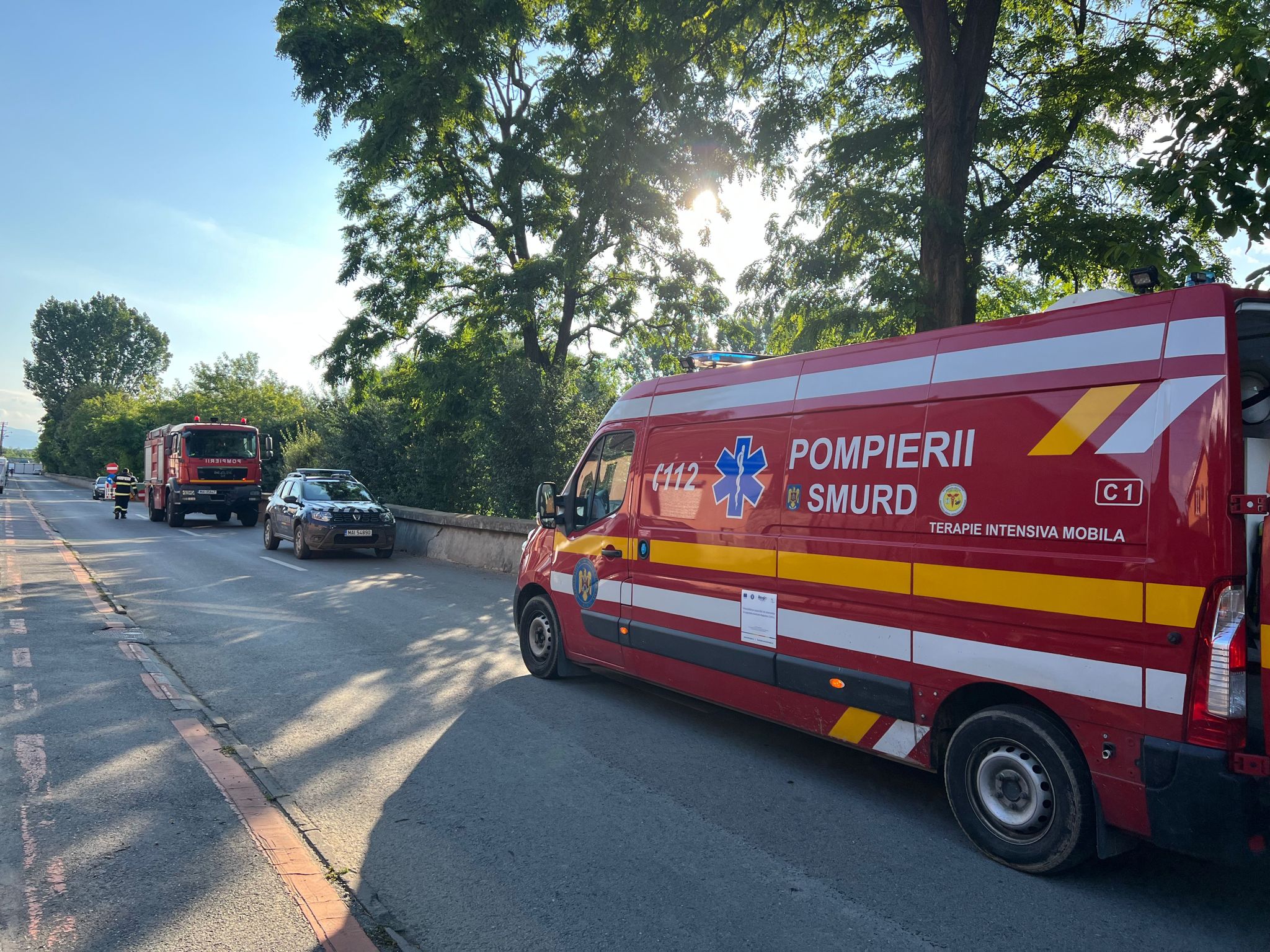 update: bărbat resuscitat, după ce a căzut în cibin în gușterița - a fost transportat la spital