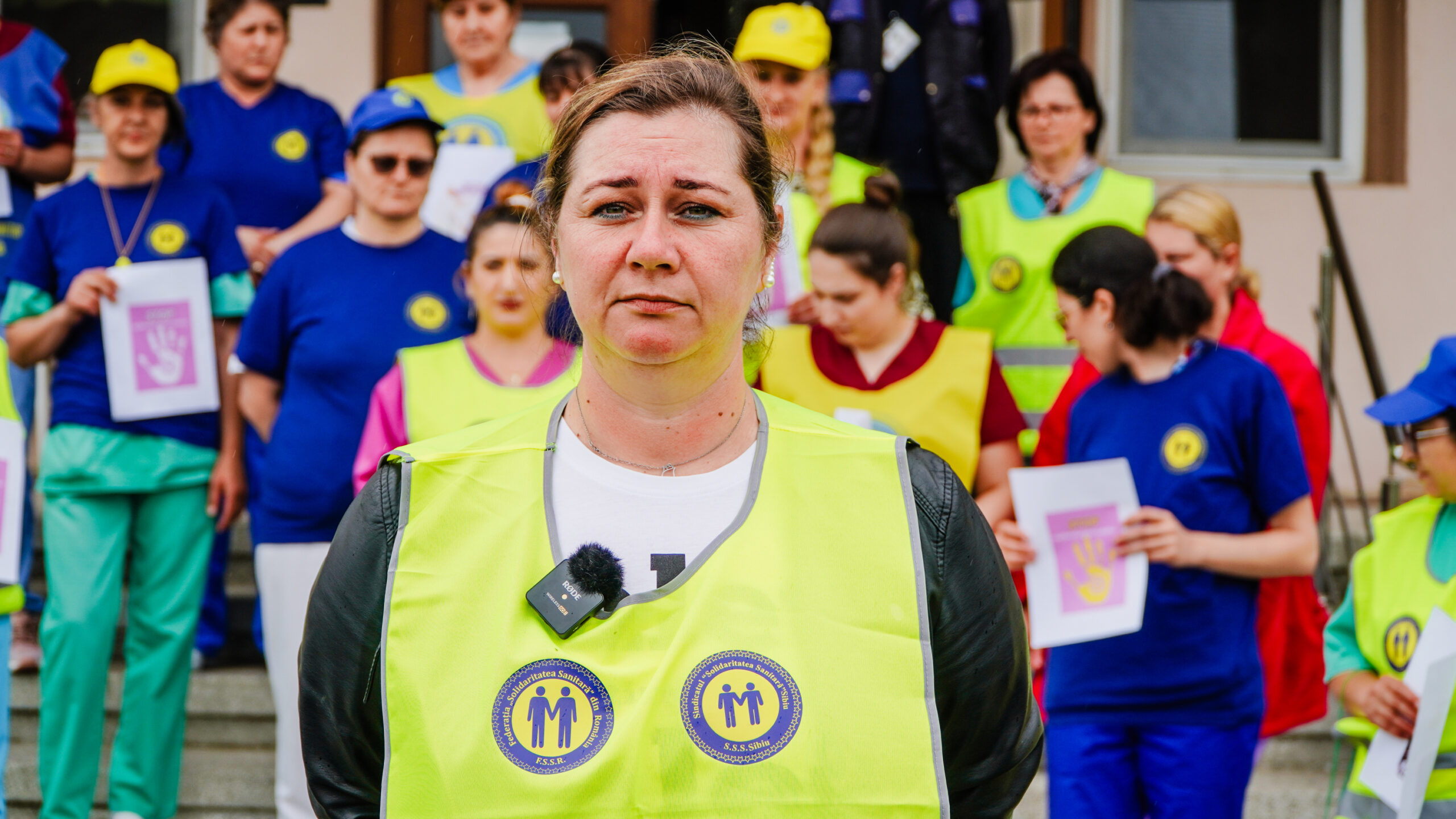 FOTO: Medicii pichetează spitalele din Sibiu - Sindicaliștii amenință cu greva generală