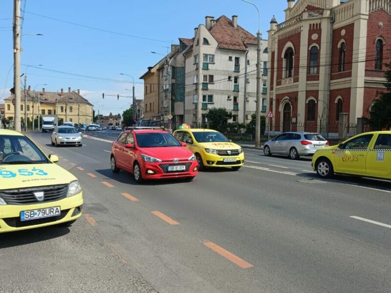 protest al taximetriștilor la sibiu împotriva bolt și uber - marți ”paralizează” traficul din oraș