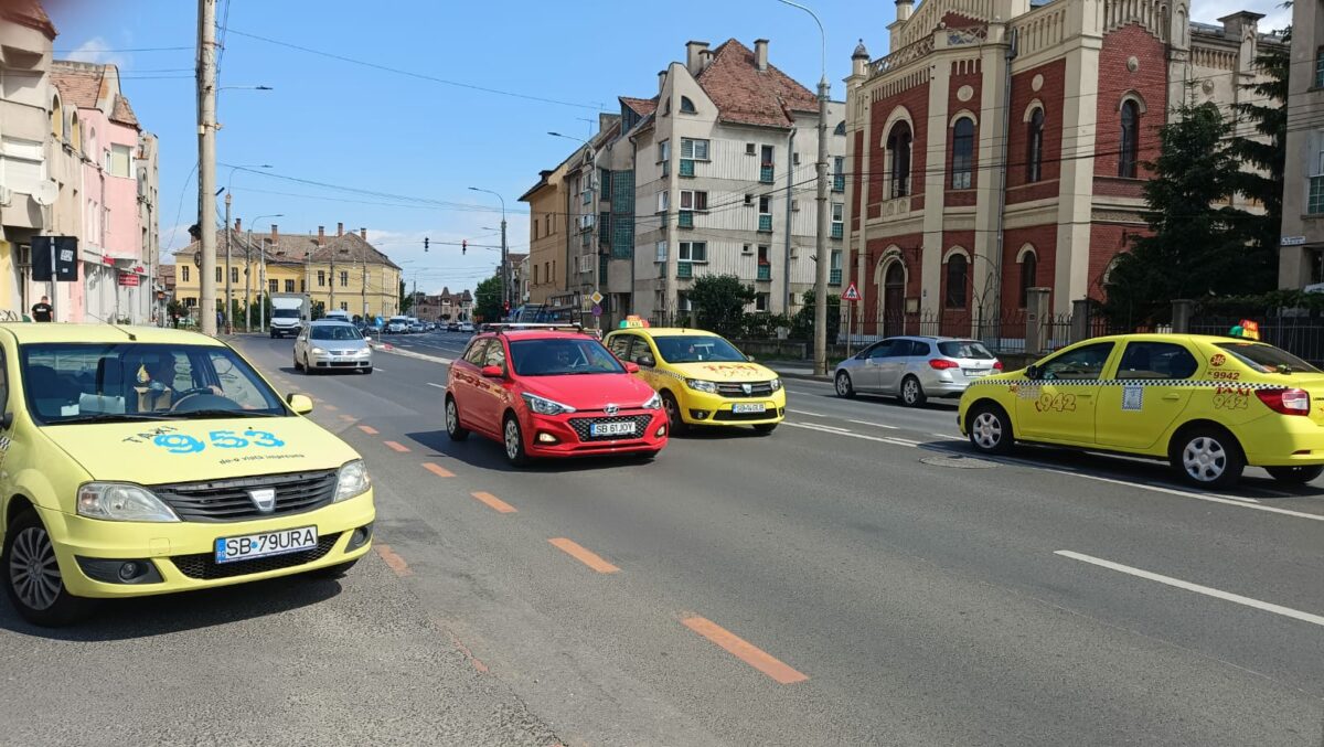 protest al taximetriștilor la sibiu împotriva bolt și uber - marți ”paralizează” traficul din oraș