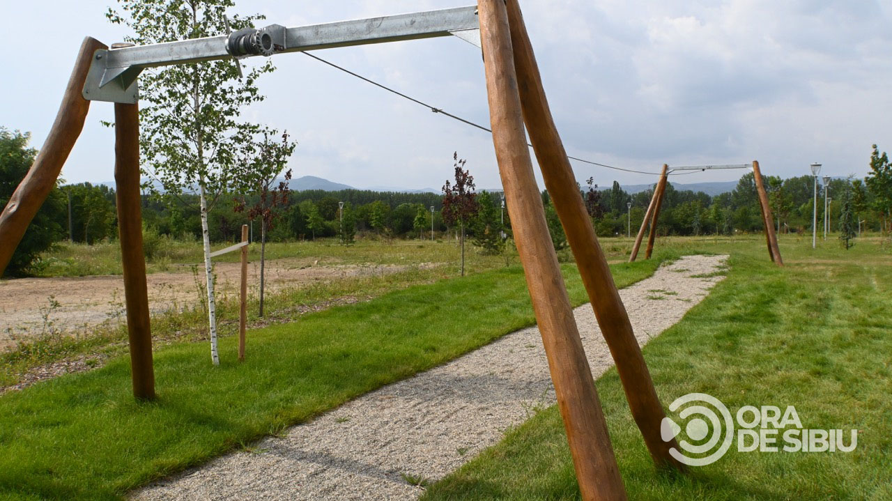 Imagini noi din Belvedere. Cel mai nou parc al Sibiului se deschide în august