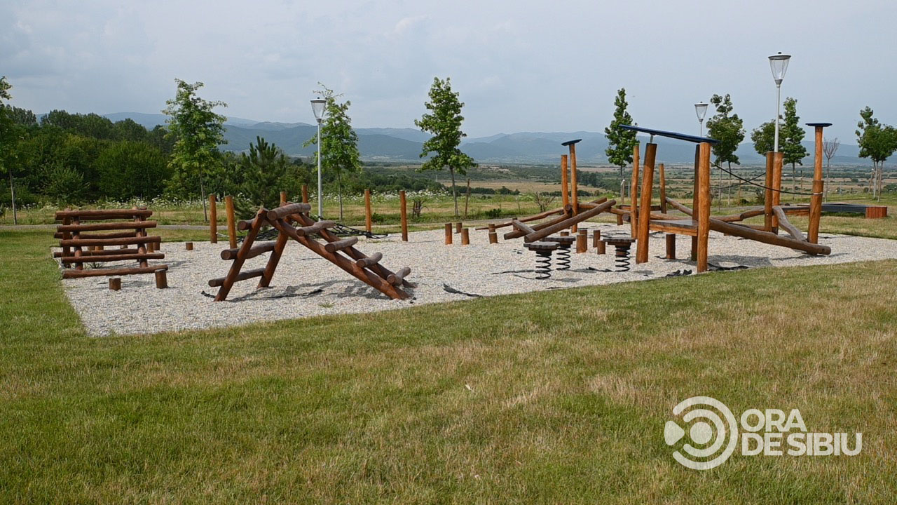 Imagini noi din Belvedere. Cel mai nou parc al Sibiului se deschide în august