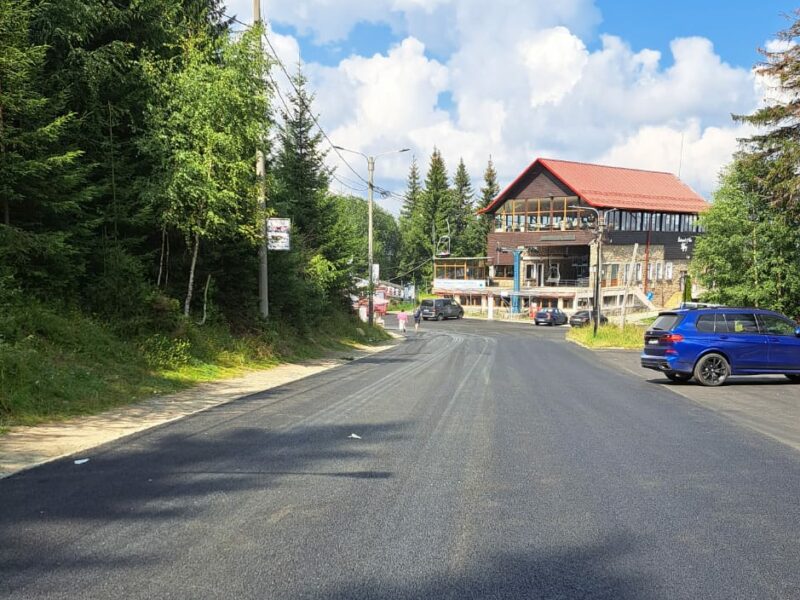 s-a asfaltat complet drumul dintre telescaun păltiniș și șanta. se intervine pe alte câteva artere din sibiu (foto)