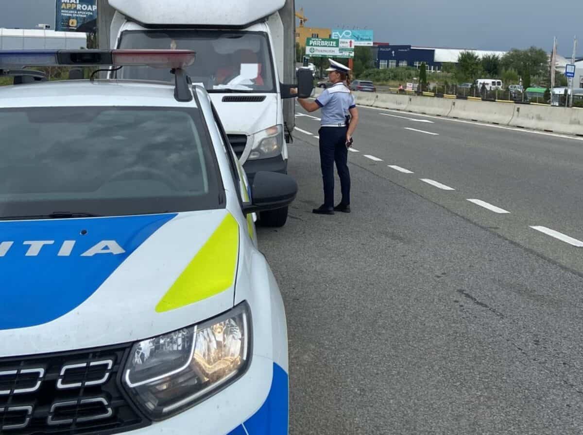 Razie a poliției pe autostradă la Sibiu. Un bărbat din Slimnic, alcoolemie de aproape 1,4 la volan