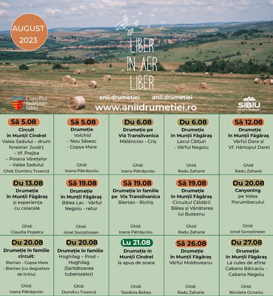 Gustă răsăritul cu o drumeție. O invitație la explorare cu "Anii Drumeției". Programul lunii august