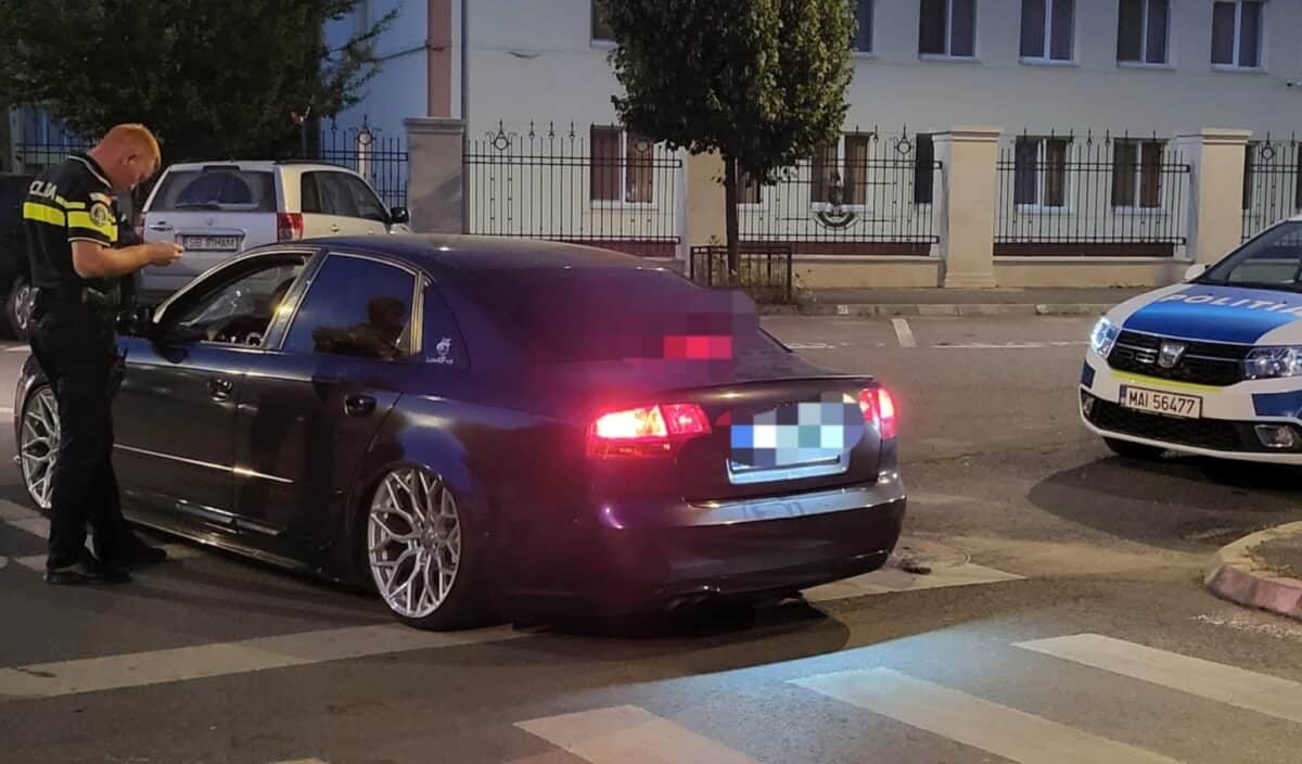 Razie în trafic la Sibiu. Șoferii cu mașini tunate, amendați 