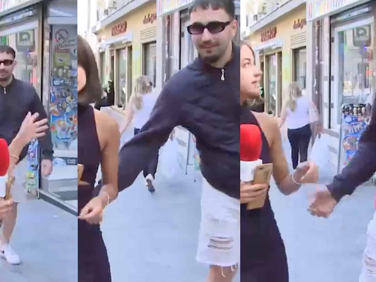 român arestat la madrid pentru agresiune sexuală în direct. i-a atins fundul unei jurnaliste pe stradă (video, foto)