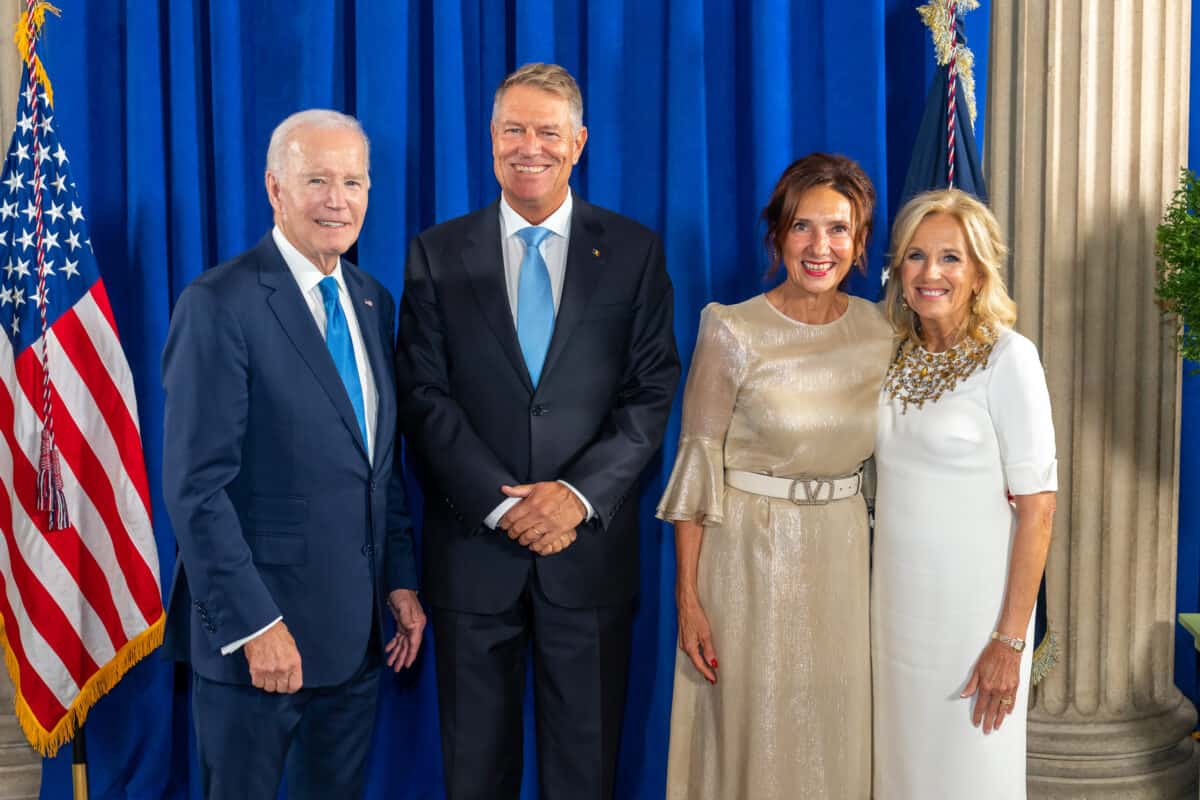 Klaus Iohannis și Carmen, alături de Biden și Jill Biden, la recepția ONU