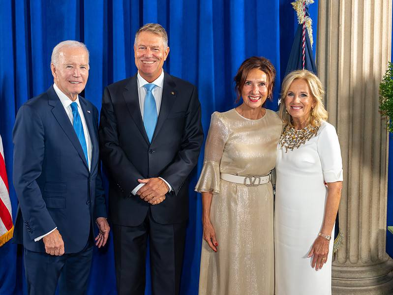 klaus iohannis și carmen, alături de biden și jill biden, la recepția onu