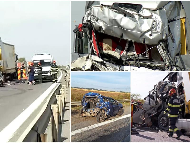 accident grav pe autostrada a1. cinci oameni au murit (foto, video)