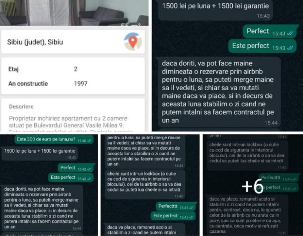 Un nou tip de țeapă cu chirii la Sibiu. Proprietarul cere plata chiriei prin Airbnb și apoi dispare