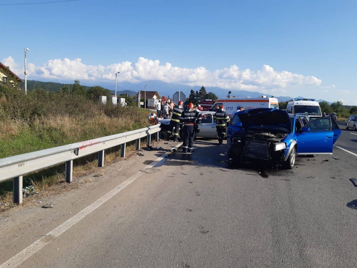 Accident cu patru victime la Veștem (foto)