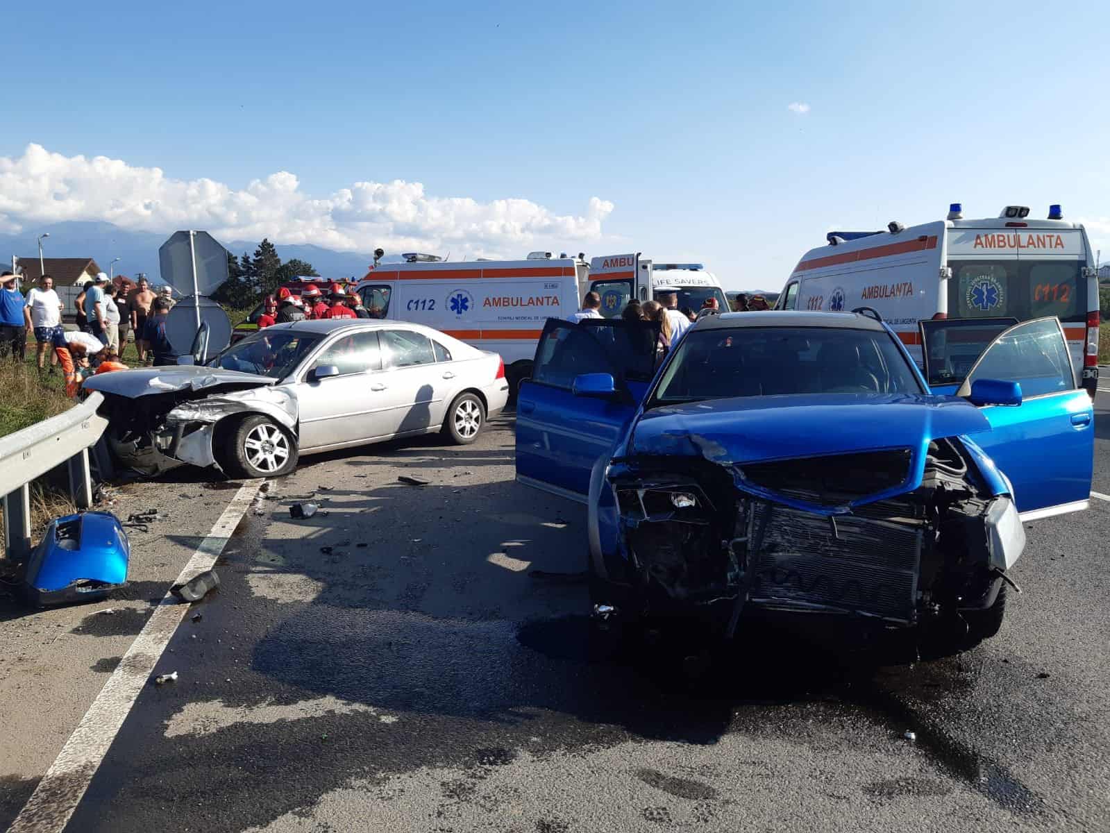 Accident cu patru victime la Veștem (foto)