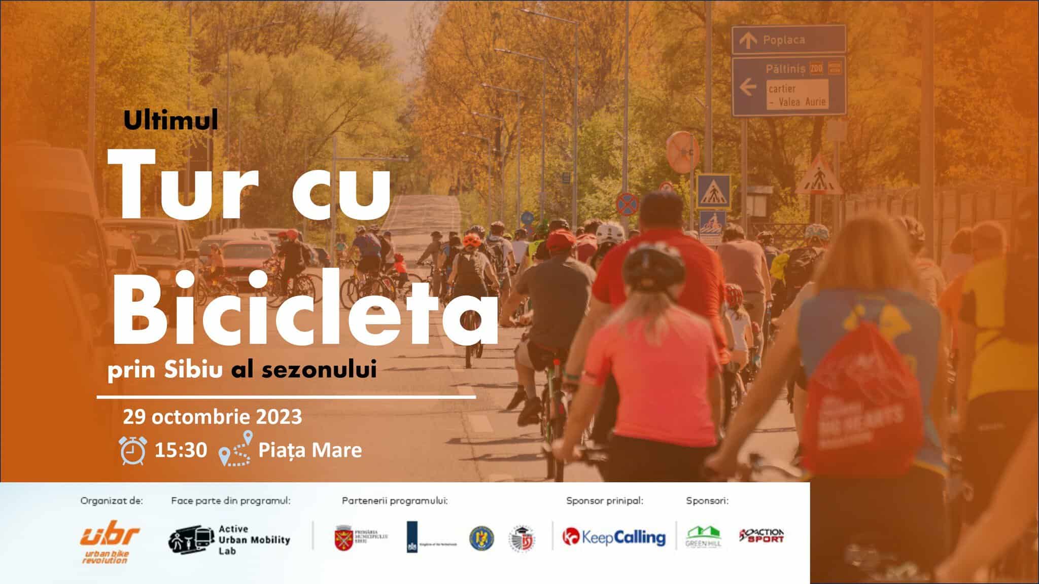 Urban Bike vă invită la ultimul tur de bicicletă din 2023. Startul duminică la 15.30, din Piața Mare