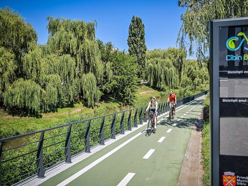 se extinde pista de biciclete de pe malurile cibinului. va avea cu peste trei kilometri în plus