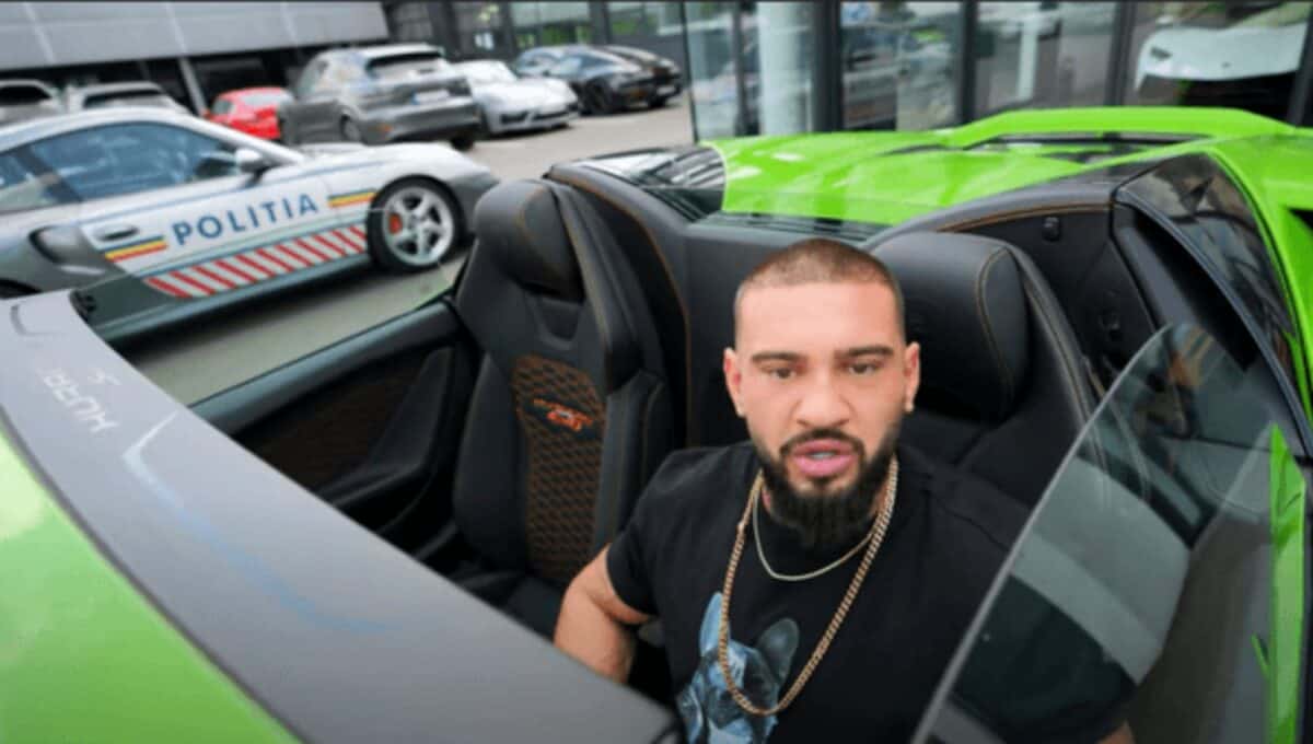 Dorian Popa, prins drogat la volanul unui Lamborghini. Conducea îmbrăcat doar în chiloți