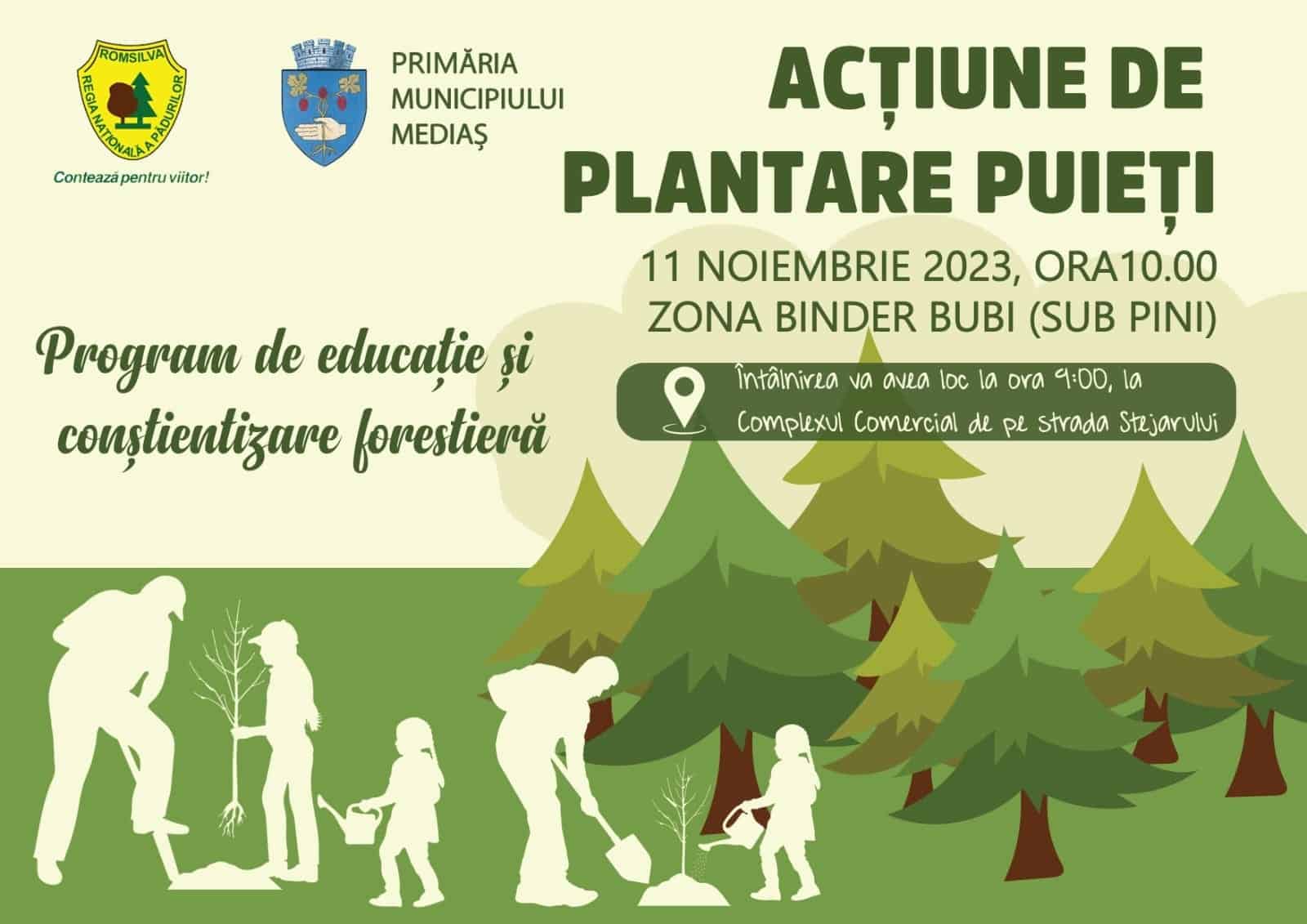 Plantare de puieți în municipiul Mediaș