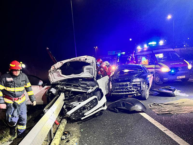 accident grav pe autostrada a1 la săliște. tânără descarcerată și dusă la spital (foto)