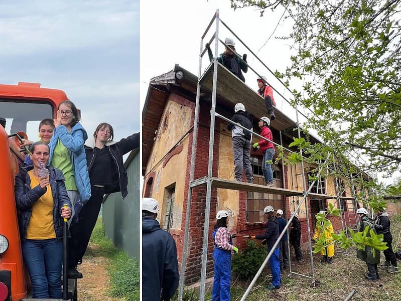 depoul mocăniței din sibiu are acoperiș nou. lucrările s-au făcut cu ajutorul voluntarilor (foto)