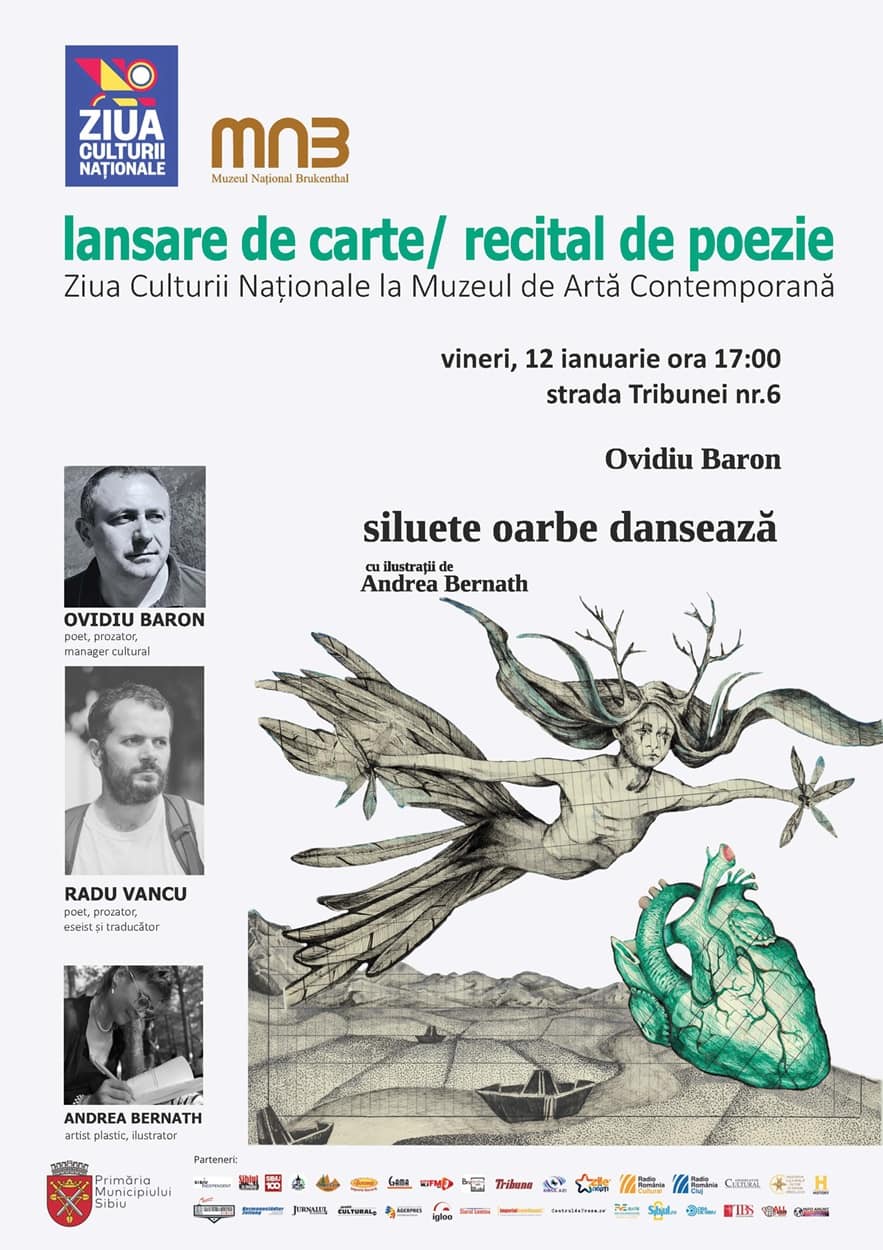 Recital și dialog despre poezie, vineri la Muzeul de Artă Contemporană din Sibiu