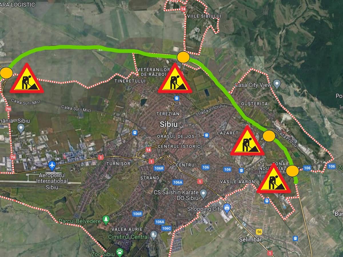 restricții de circulație pe centura sibiului. se închid mai multe bretele de acces spre autostrada a1