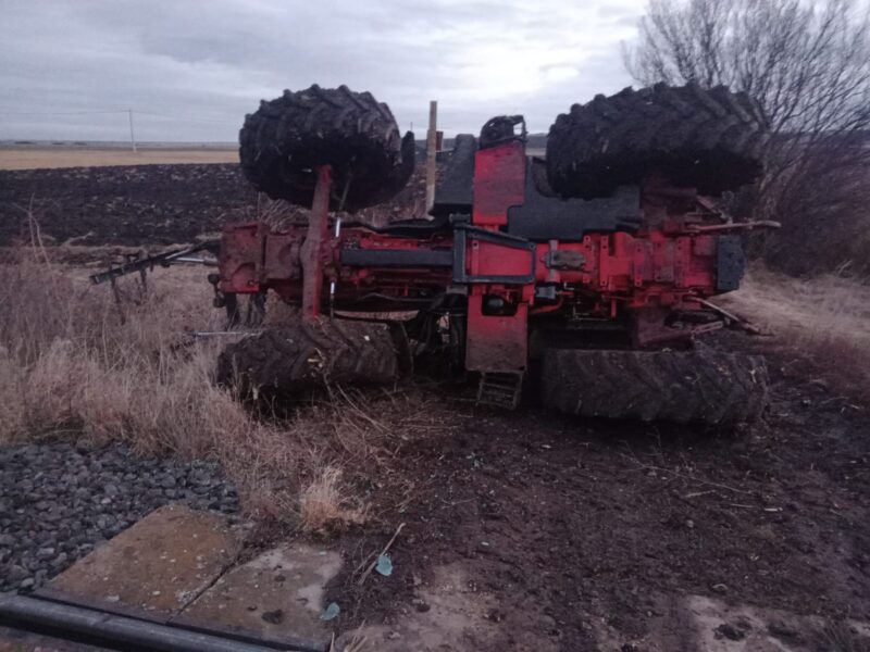 tractor lovit de tren la ocna sibiului