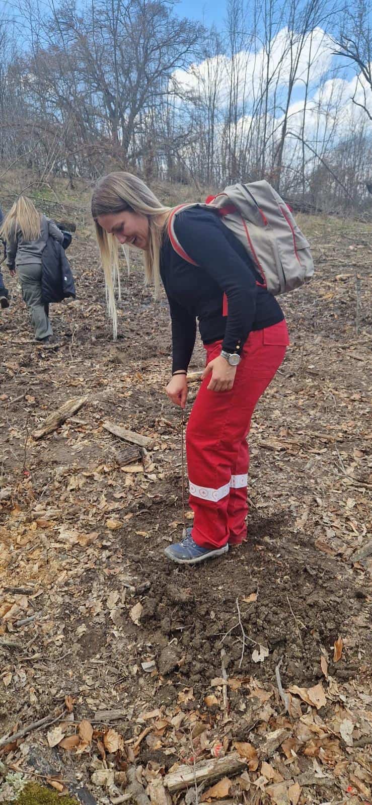 Voluntarii Crucii Roșii Sibiu s-au alăturat campaniei de plantare de primăvară la Hosman (foto)