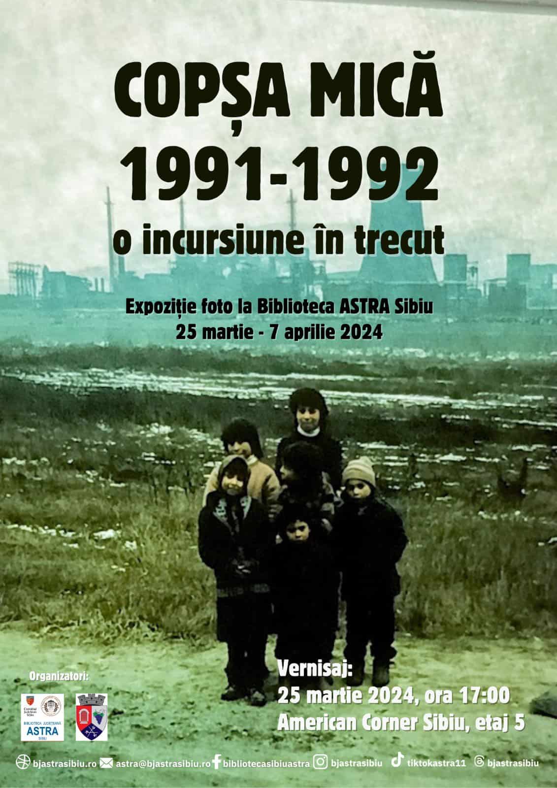 Expoziție de fotografie timp de 13 zile la Biblioteca Astra. Imaginii cu Copșa Mică din primii ani de libertate