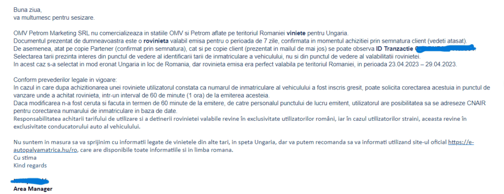 Sibian fraierit de OMV. A vrut să cumpere vinietă pentru Ungaria, dar a primit una de România și s-a ales cu o amendă. ”Mi se pare o nedreptate!”